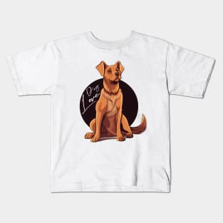 Lucky German Shepherd Kids T-Shirt